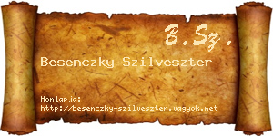 Besenczky Szilveszter névjegykártya
